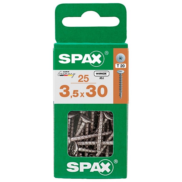 SPAX Leveäkanta WIROX TX20 3,5x30 Yleisruuvi täyskierre S 25 kpl/ltk