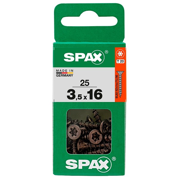 SPAX Countersunk BLAX TX20 3,5x16 Universal full thread S 25 pcs/box