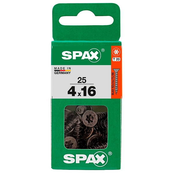 SPAX Countersunk BLAX TX20 4,0x16 Universal full thread S 25 pcs/box