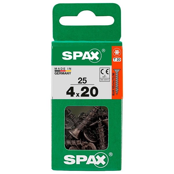 SPAX Countersunk BLAX TX20 4,0x20 Universal full thread S 25 pcs/box