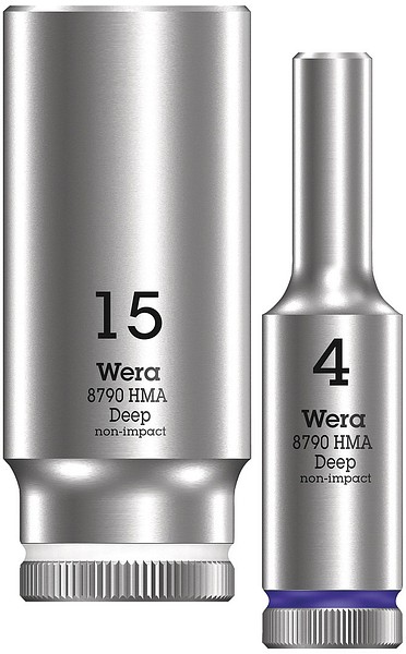 Wera 1/4" pitkät socket wrenches  