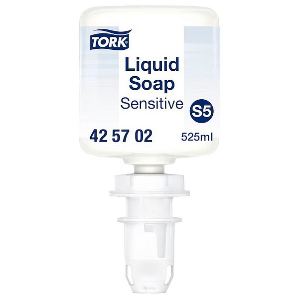 Tork Sensitive Mini flyt. tvål S5 425702 parfymfri 8 st/låda 525ml