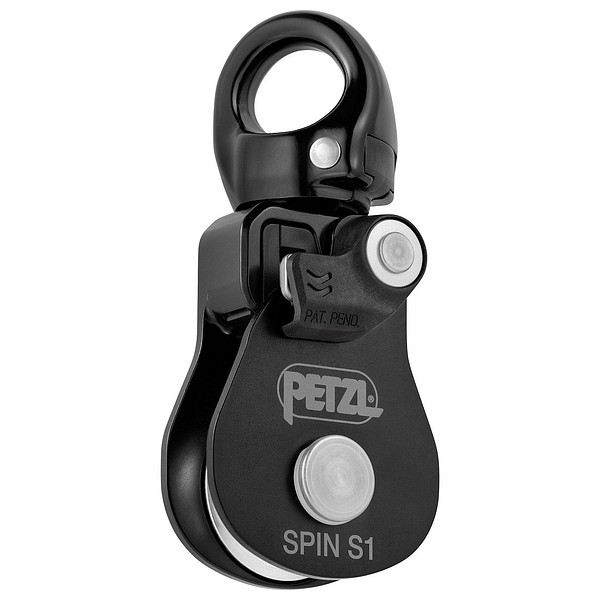 Block PETZL Spin S1 Black 7-11mm, EN12278, 91%, 23kN,öppen