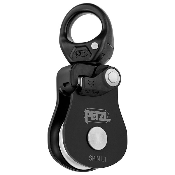 Block PETZL Spin L1 Black 7-13mm, EN12278, 95%, 36kN,öppen