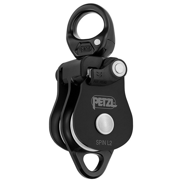 Dubbelblock PETZL Spin L2 Black 7-13mm, EN12278, 95%, 36kN,öppen