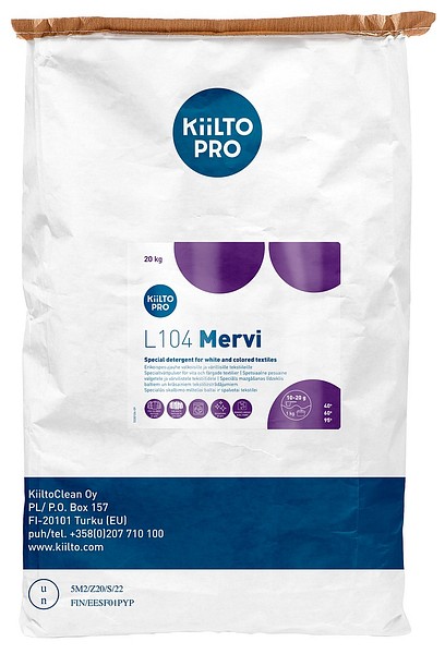 Kiilto Pro L 104 Mervi 20kg 60104 hajustamaton erikoispesuaine