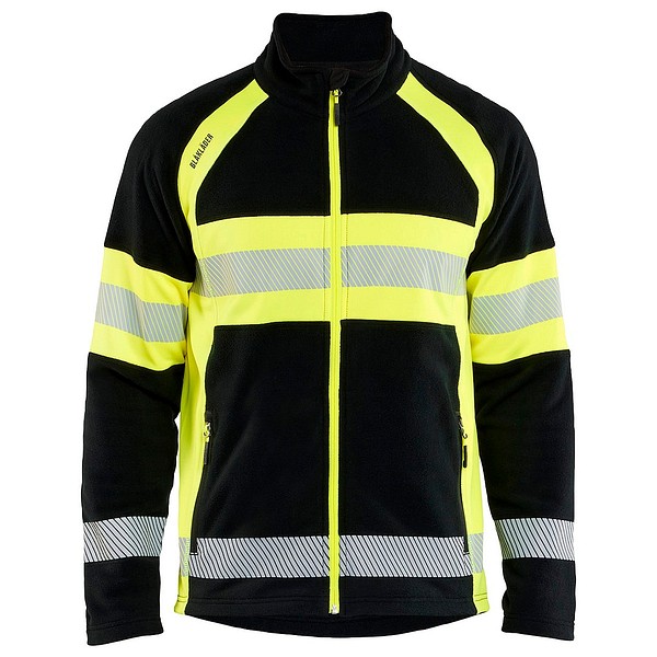 Microfleece jack. BLÅKLÄDER 4713 S 471310109933 black/HiVis yellow