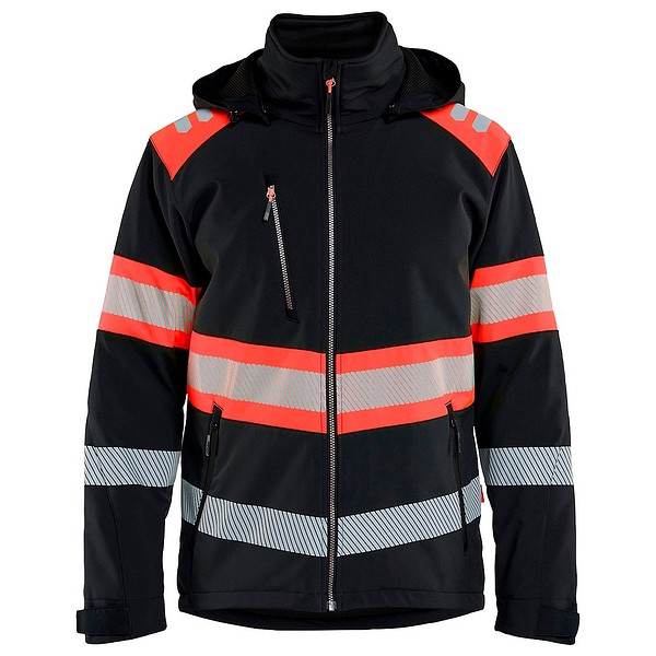 Softshell-jacka BLÅKLÄDER 4489 4XL 448925139955 svart/varselröd