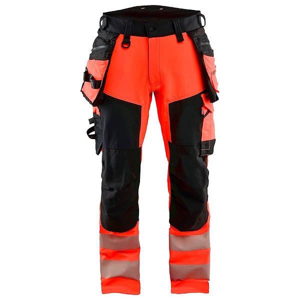 Trouser BLÅKLÄDER 1122 4-way D100 112216485599 HiVis red/black