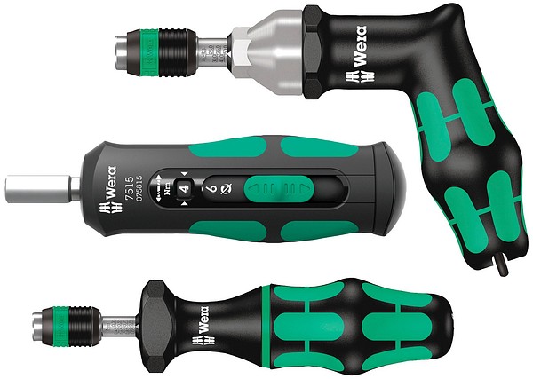 Weras torque screwdrivers with quick-release chuck  