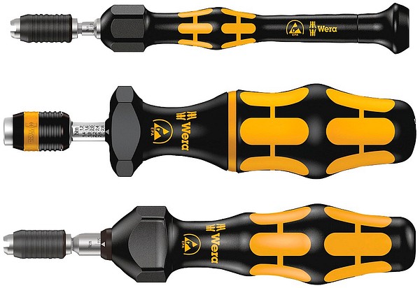 Weras ESD torque screwdrivers with quick-release chuck  
