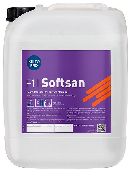 Kiilto Pro F 11 Softsan 20L 60047 emäksinen vaahtopesuaine