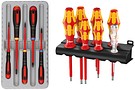 Insulated screwdriver sets, slotted and PZ