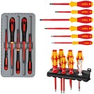Insulated screwdriver sets, slotted and PH