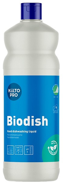 Kiilto Pro Biodish 1L 63102 disktvättmedel 6 st/låda