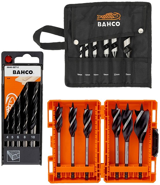 Bahco spiral wood drill sets  
