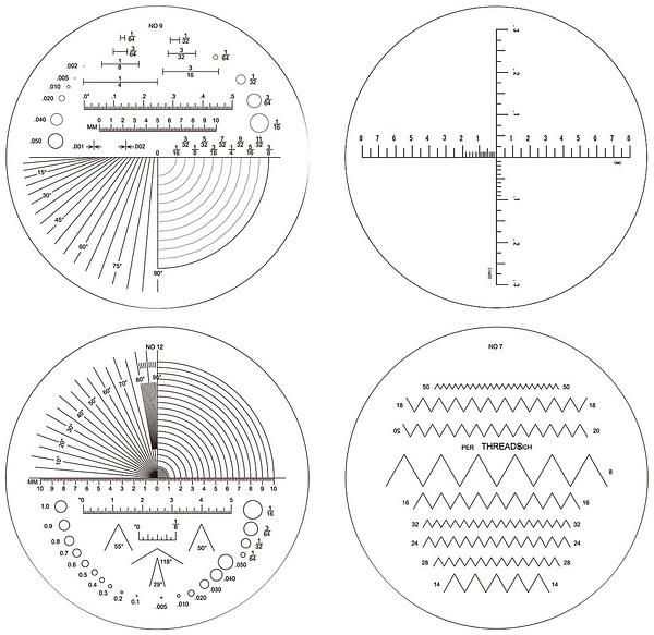 Reticles for loupes  