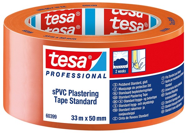 Tesa 60399 50mm/33m PVC teippi Oranssi, 2 viikon säänkestolla