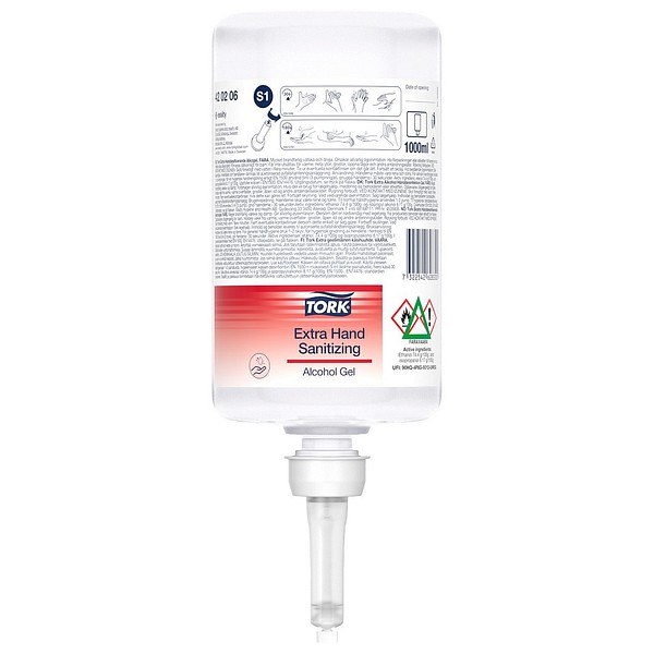 Tork Extra käsihuuhde 1000ml S1 420206 geelimäinen 6 kpl/ltk