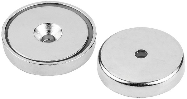 Ferrite pot magnets through hole  
