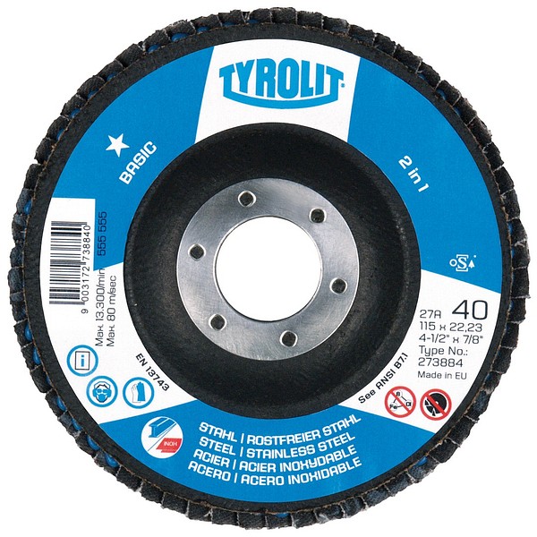 Lamellilaikka 27A 125x22,2 ZA40 Tyrolit Basic 2in1 34659314