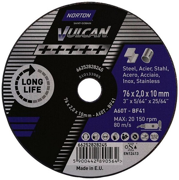 Kapskiva A60T 76x2,0x10 T41 Norton 66252828245 Bluefire