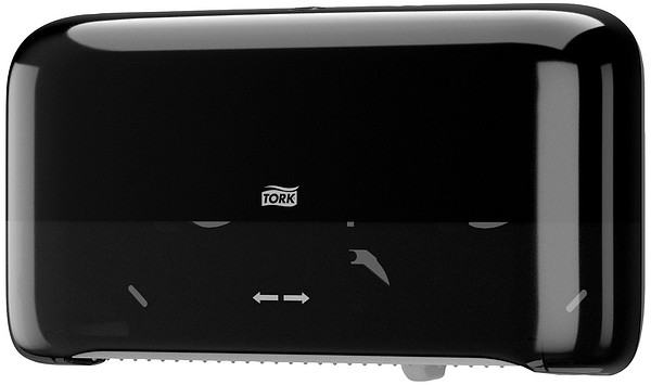 Tork Twin Mini Jumbo dispenser T2 555568 for Jumbo toilet roll black