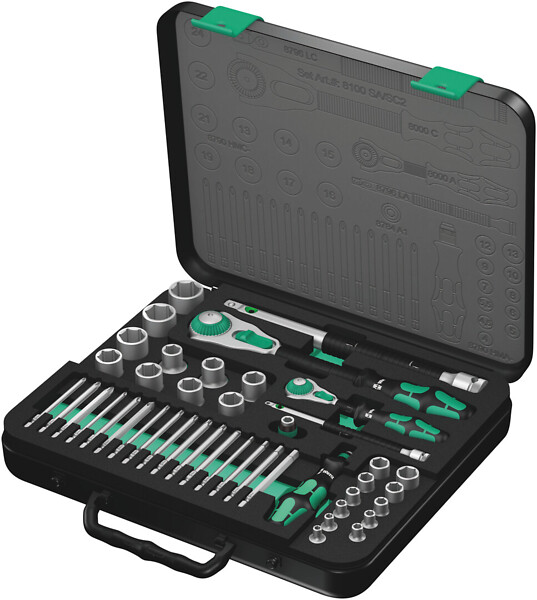 Wera 8100 SA/SC2 hylsysarja 43 osaa  