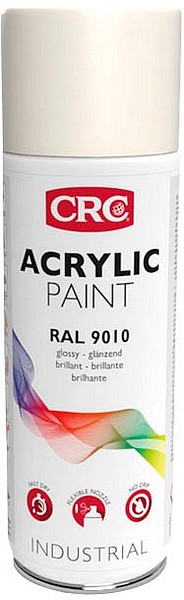 CRC Acrylic Paint RAL9010 400/520ml 31064 glossy white 6 pcs/box
