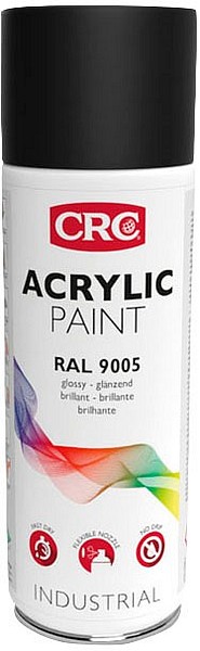 CRC Acrylic Paint RAL9005 400/520ml 31063 glossy black 6 pcs/box