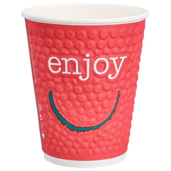 Varmdrycksmugg Enjoy 250ml 4-färger 30207016 50st/förp 25förp/låda