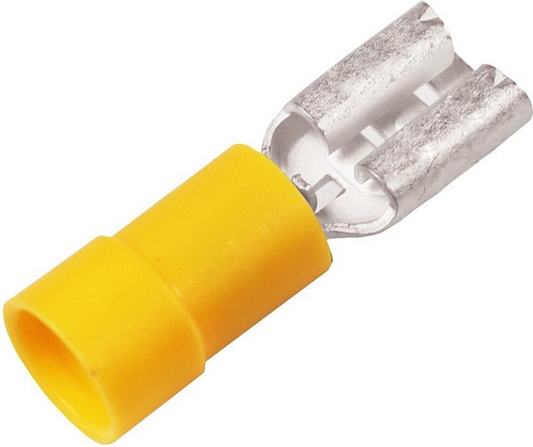 Eristetty lattaliitinhylsy, 4-6mm A4607FLS 100kpl/pss keltainen