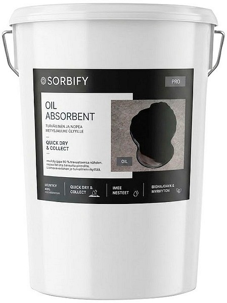 Aborbentpulver OIL 20L 4,4kg Sorbify absorbent för oljor