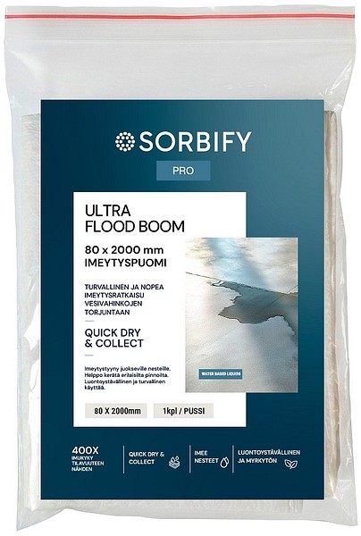 Aborbentbom ULTRA FLOOD BOOM Absorptionsbom Sorbify 2000mm