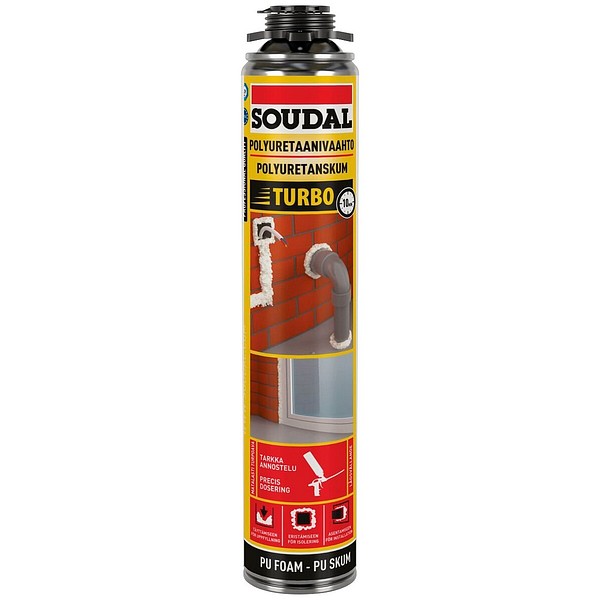 Soudal Filling Foam Turbo Gun 870ml 168050 pistolskum 12st/låda