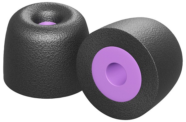 Vaihtotulpat VOXEAR Foam lyhyt L Bulk, Violetti, 8/12, SNR29, 20pr
