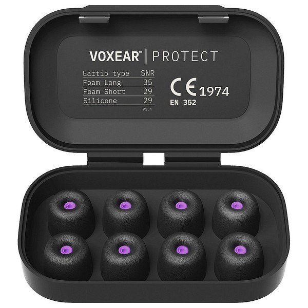 Vaihtotulpat VOXEAR Foam lyhyt L Violetti, 8/12, SNR29, 4pr/pak