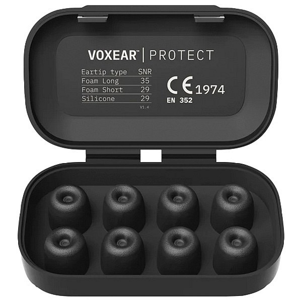 Vaihtotulpat VOXEAR Foam lyhyt M Musta, 7/11, SNR29, 4pr/pak