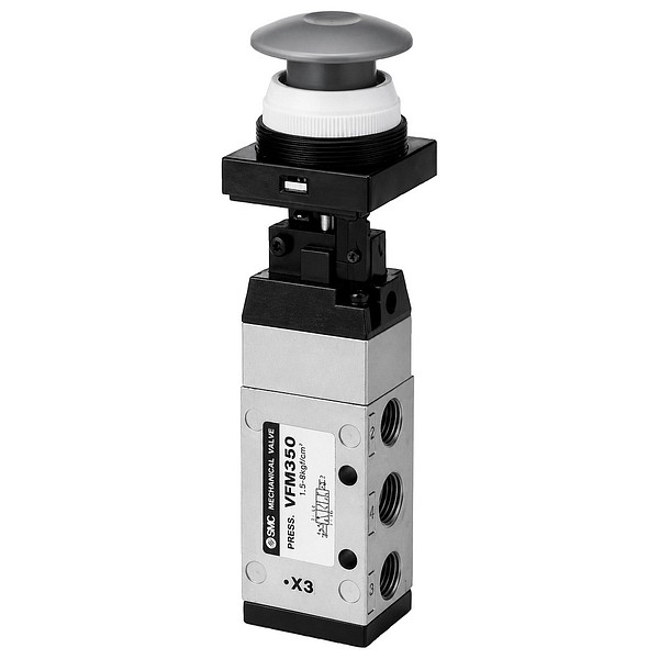 5/2 valve push button (red) R1/4 VFM350-02-30R