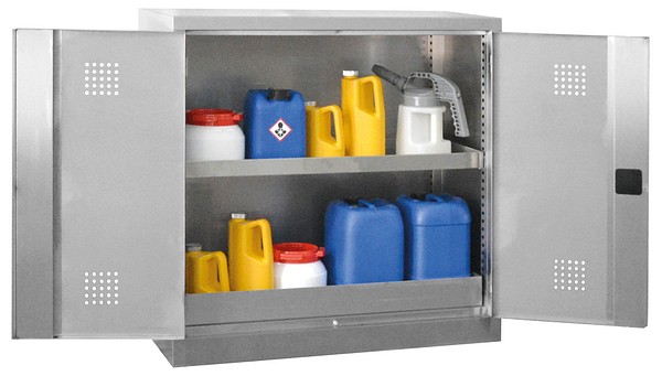 Kemikalieskåp 1000x500x1000mm Lacont B80-6613-A Rostfritt stål