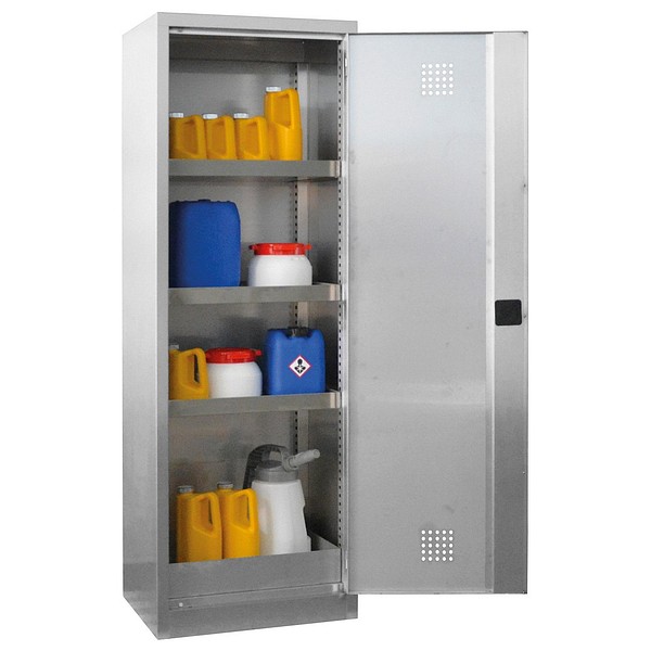 Kemikalieskåp 600x500x1800mm Lacont B80-6616-A Rostfritt stål