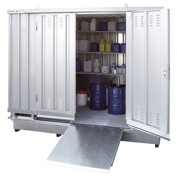 Brandfarlig container 1000L Lacont H63-1102-A